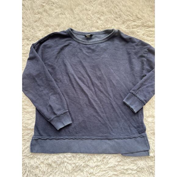 Buffalo David Bitton Women's Soft Cozy Crewneck Sweatshirt M Pullover Top Navy - Picture 1 of 5